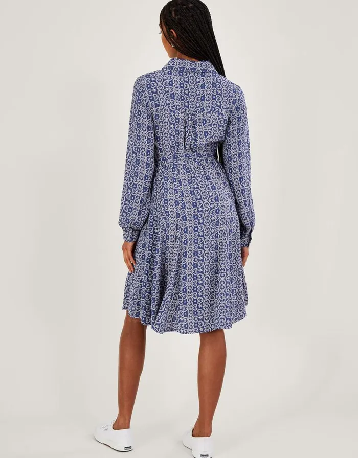 Monsoon Josephina Print Shirt Dress Blue Women Shirt Dresses Monsoon Josephina Print Shirt Dress Blue Women Shirt Dresses