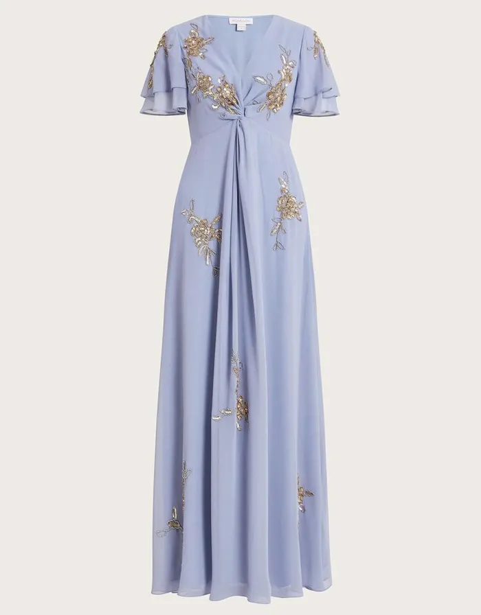 Monsoon Kendra Embellished Maxi Dress Blue Women Occasionwear Monsoon Kendra Embellished Maxi Dress Blue Women Occasionwear