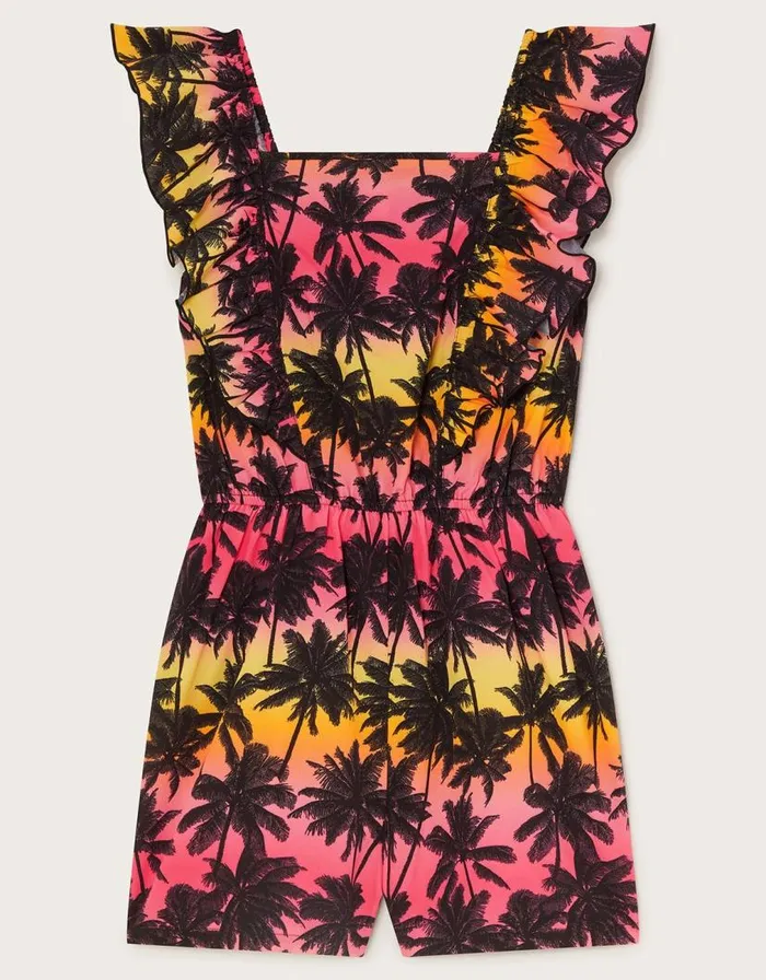 Monsoon Ombre Palm Print Playsuit Multi Children Beachwear and Swimwear
