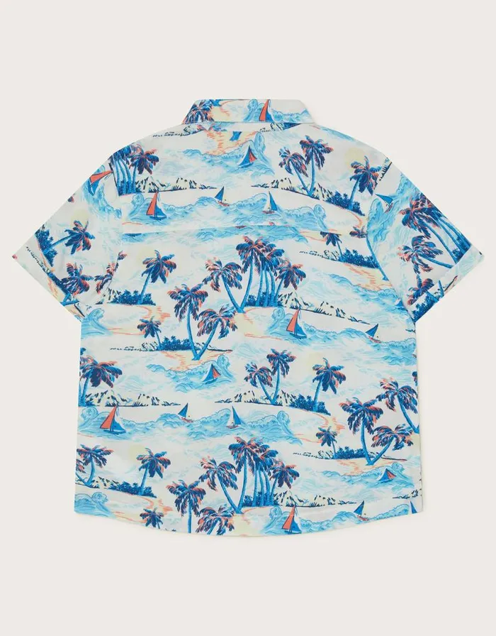 Monsoon Palm Print Shirt Multi Children Tops and Tshirts Monsoon Palm Print Shirt Multi Children Tops and Tshirts
