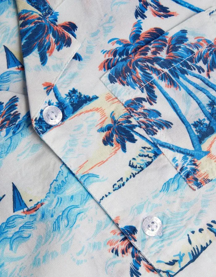 Monsoon Palm Print Shirt Multi Children Tops and Tshirts Monsoon Palm Print Shirt Multi Children Tops and Tshirts