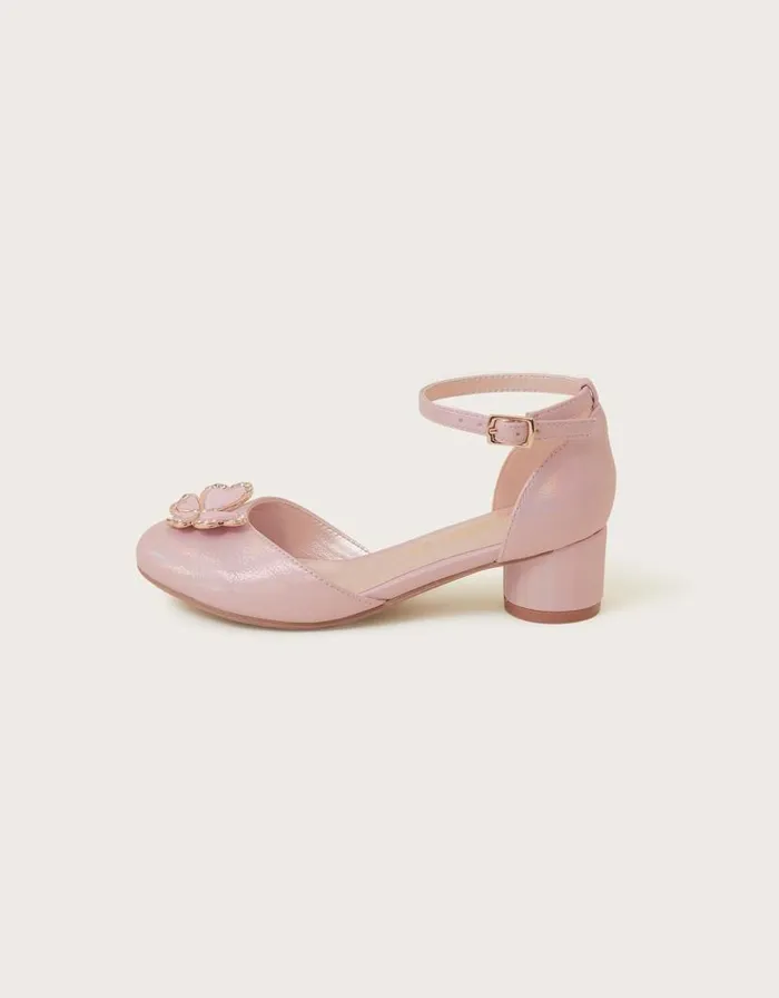 Monsoon Pearly Butterfly TwoPart Heels Pink Children Partywear Monsoon Pearly Butterfly TwoPart Heels Pink Children Partywear
