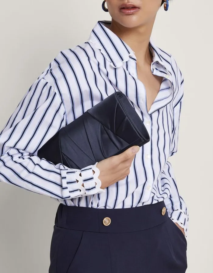 Monsoon Pleat Clutch Bag Women Bags and Purses