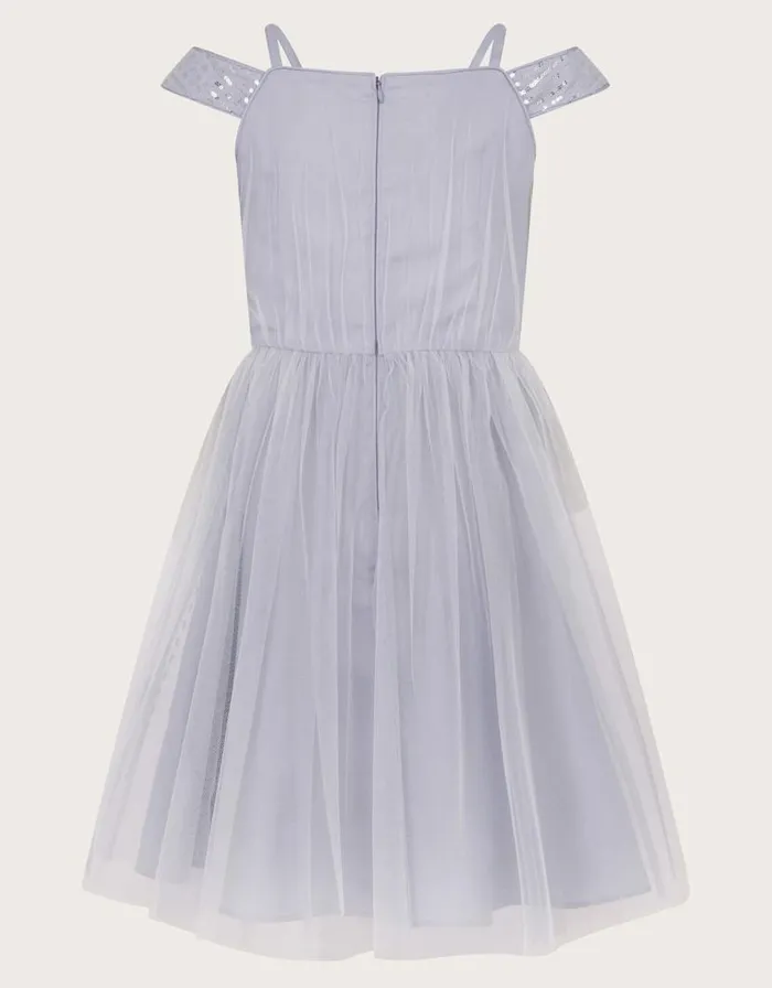 Monsoon Sadie Sequin Prom Dress Silver Children Dresses Monsoon Sadie Sequin Prom Dress Silver Children Dresses