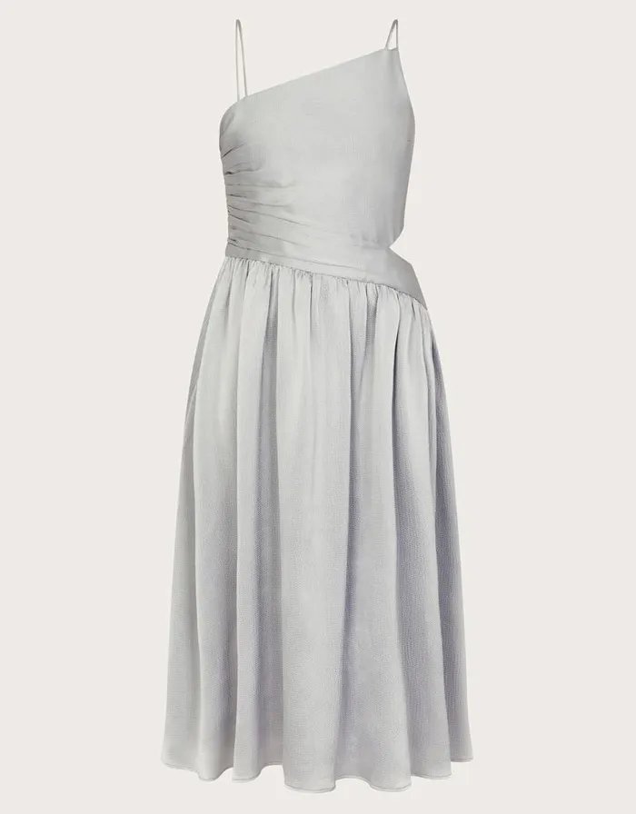 Monsoon Satin CutOut Prom Dress Silver Children Dresses