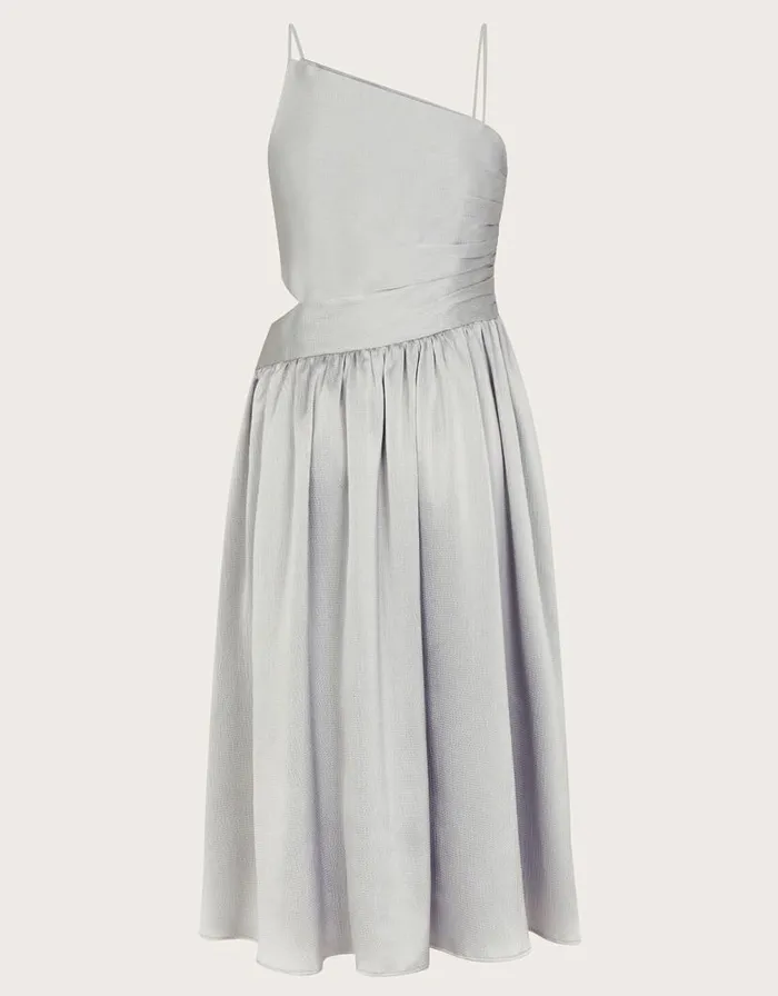 Monsoon Satin CutOut Prom Dress Silver Children Dresses Monsoon Satin CutOut Prom Dress Silver Children Dresses