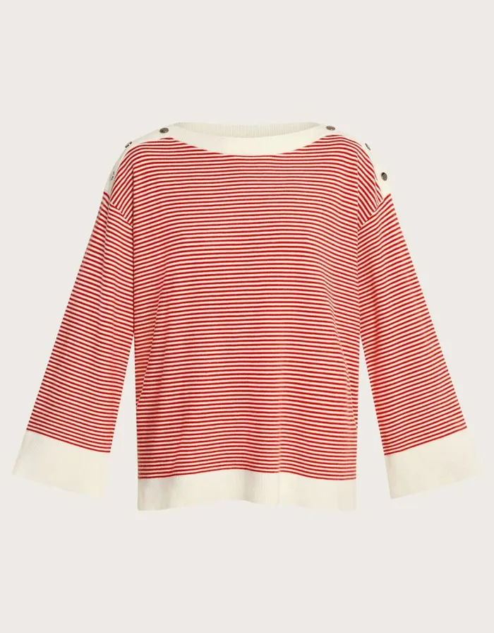 Monsoon Simmi Stripe Jumper Red Women Knitwear Monsoon Simmi Stripe Jumper Red Women Knitwear
