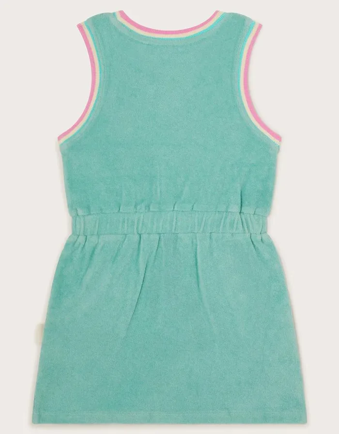 Monsoon Sporty Towelling Dress Green Children Casualwear Collection Monsoon Sporty Towelling Dress Green Children Casualwear Collection