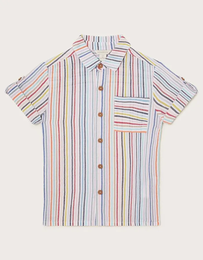 Monsoon Stripe Shirt Multi Children Tops and Tshirts