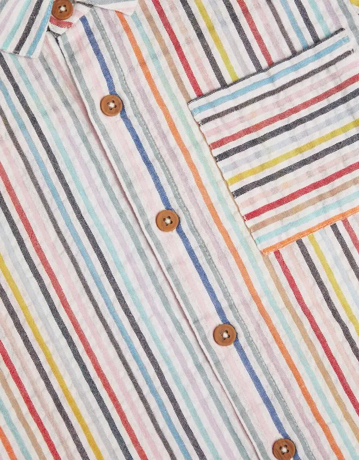 Monsoon Stripe Shirt Multi Children Tops and Tshirts Monsoon Stripe Shirt Multi Children Tops and Tshirts