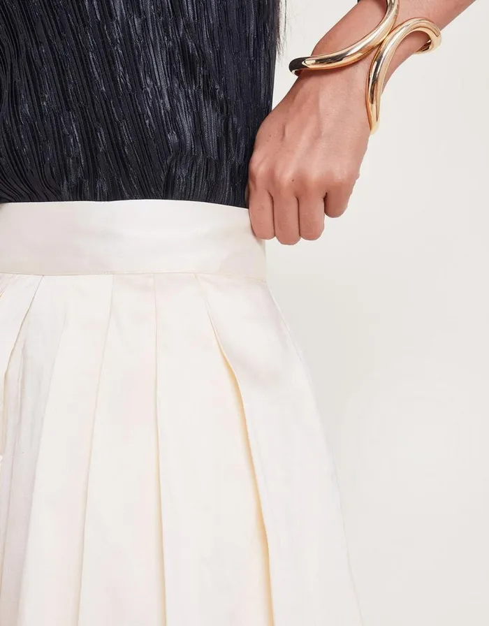 Monsoon Tully Taffeta Skirt Cream Women Occasionwear Monsoon Tully Taffeta Skirt Cream Women Occasionwear