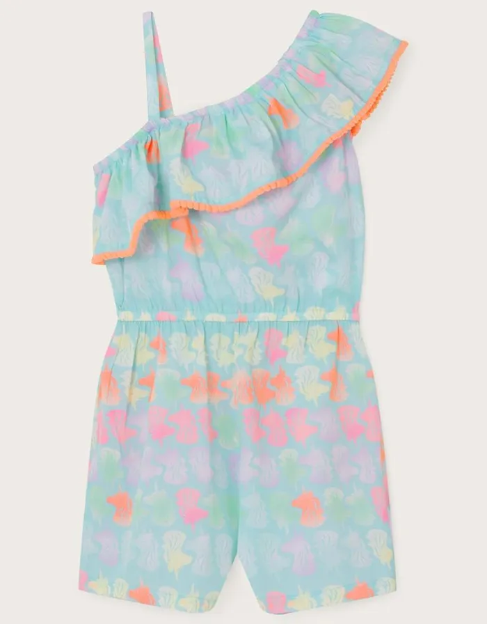 Monsoon Unicorn Heads OneShoulder Playsuit Blue Children Beachwear and Swimwear Monsoon Unicorn Heads OneShoulder Playsuit Blue Children Beachwear and Swimwear