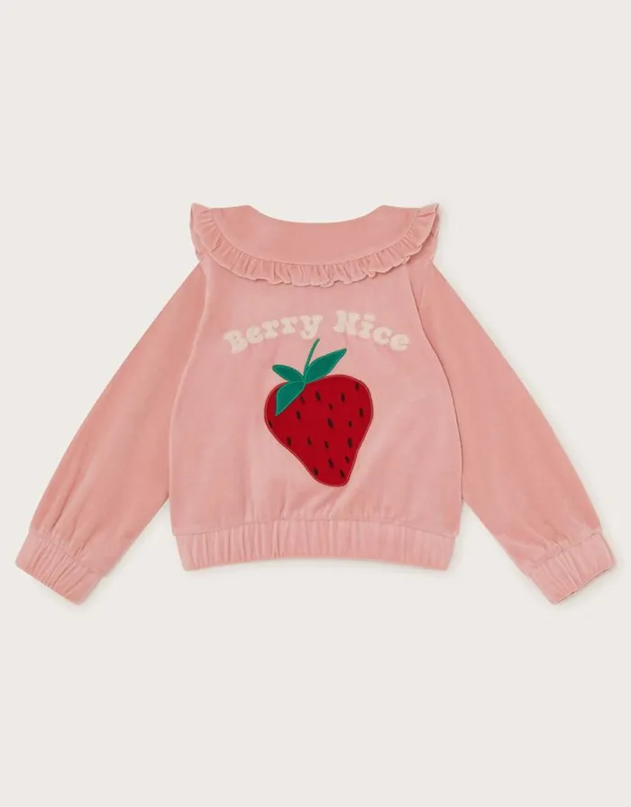 Monsoon Velour Bomber Jacket Pink Children Casualwear Collection Monsoon Velour Bomber Jacket Pink Children Casualwear Collection