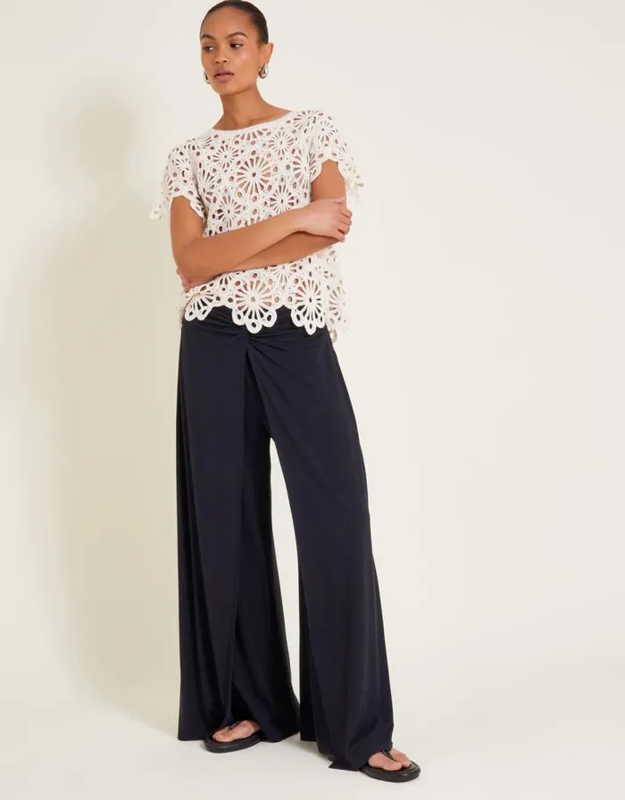 Monsoon Wanda Wrap Trousers Black Women Coords