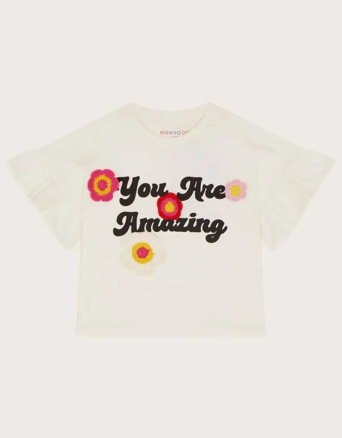 Monsoon You Are Amazing TShirt White Children Casualwear Collection