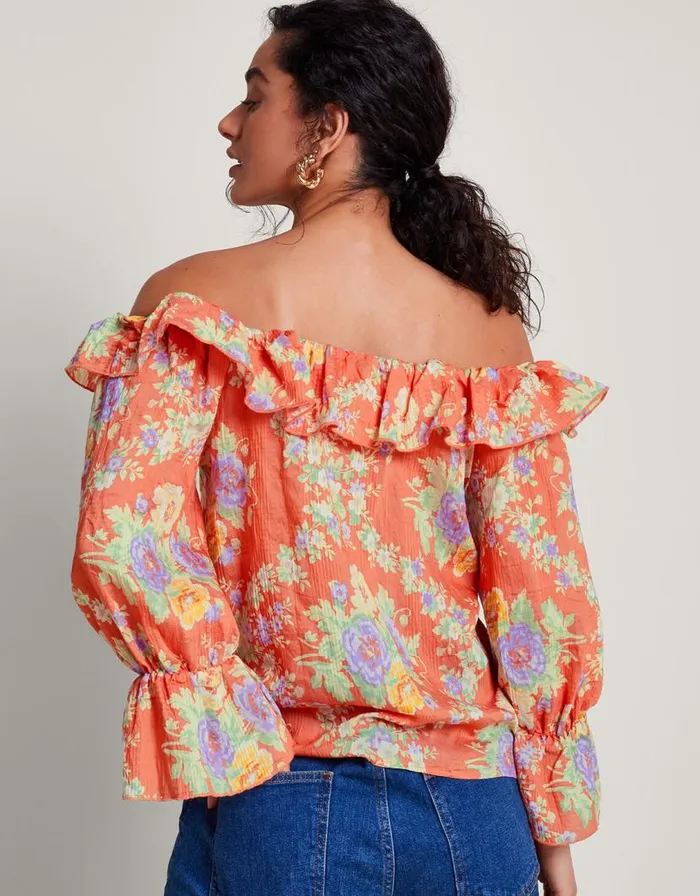 Monsoon Zimira Blouse Orange Women Tops and Blouses Monsoon Zimira Blouse Orange Women Tops and Blouses