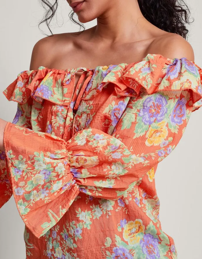 Monsoon Zimira Blouse Orange Women Tops and Blouses Monsoon Zimira Blouse Orange Women Tops and Blouses