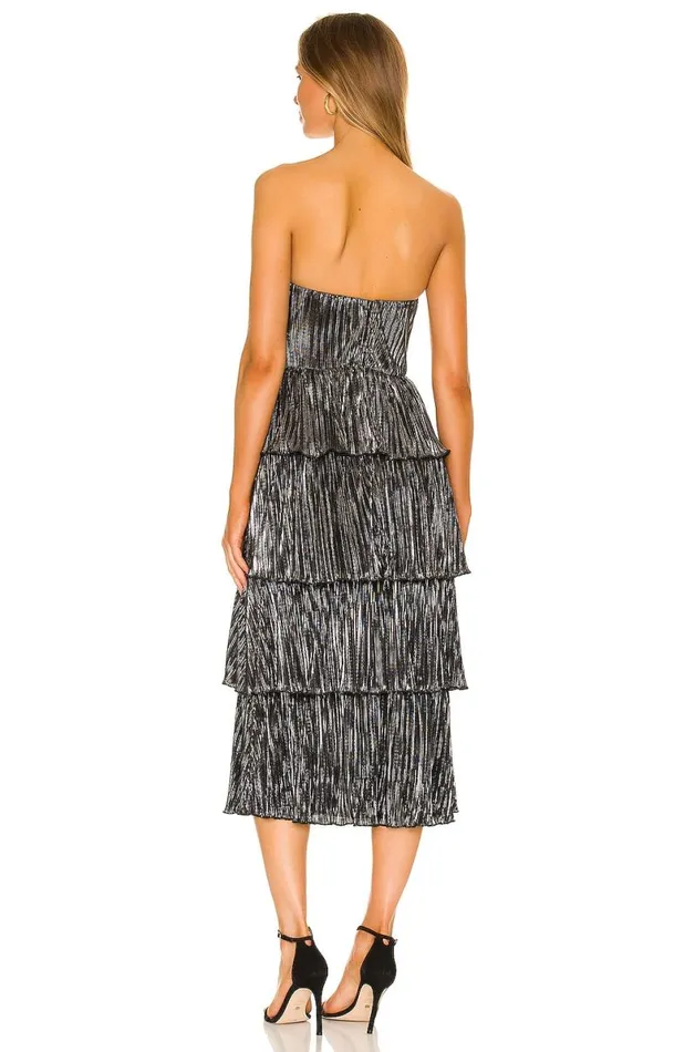 Mya Midi Dress Pewter Women Lovers and Friends Dresses