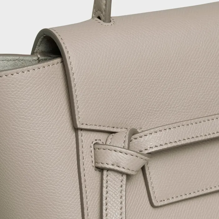 Nano Belt Bag In Grained Calfskin Light Taupe Women CELINE BELT BAG
