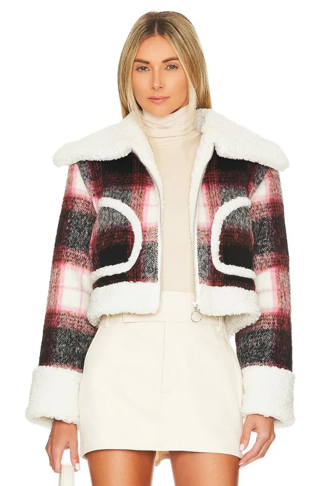Natalie Cropped Jacket Red and Black Check Women Lovers and Friends Jackets and Coats Natalie Cropped Jacket Red and Black Check Women Lovers and Friends Jackets and Coats