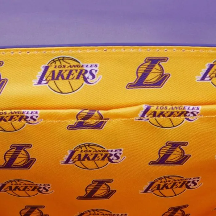NBA Los Angeles Lakers Logo Crossbody Bag Unisex Loungefly Crossbody Bags