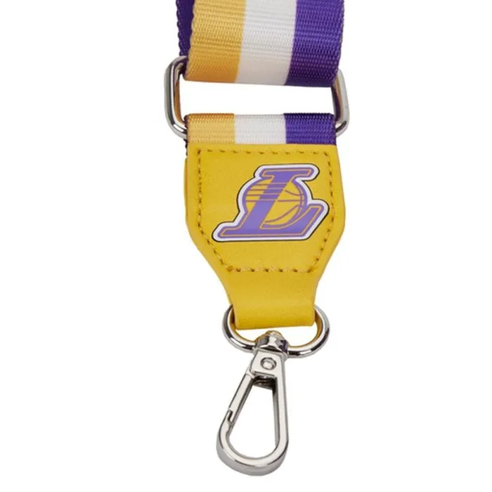 NBA Los Angeles Lakers Logo Crossbody Bag Unisex Loungefly Crossbody Bags