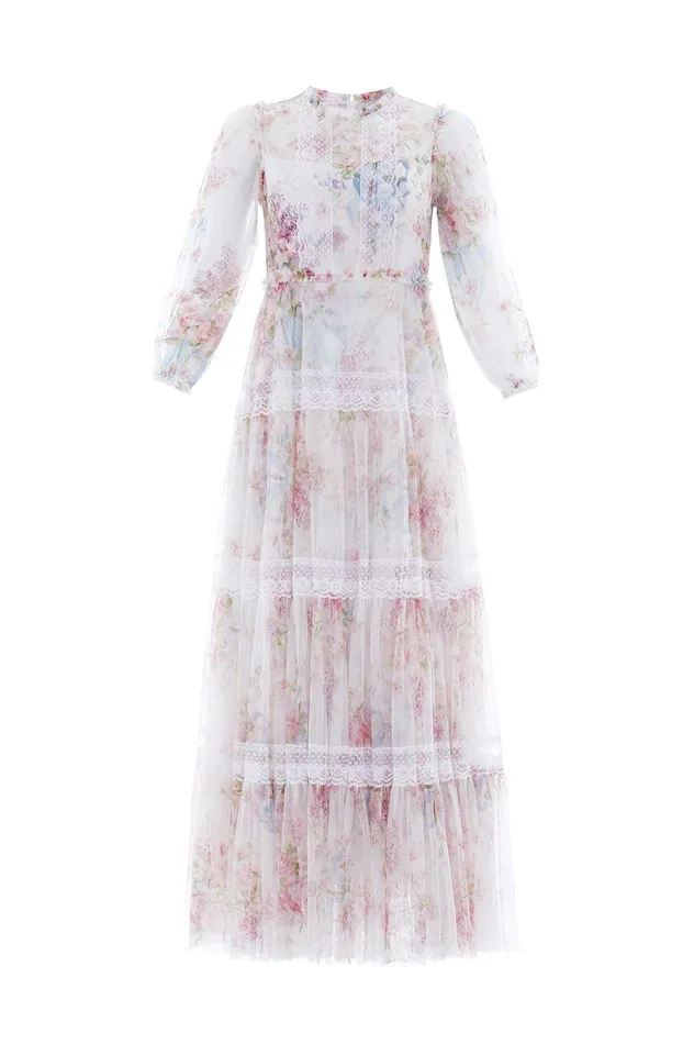 Needle and Thread Floral Wonder Ankle Gown Multi Women Printed Dresses
