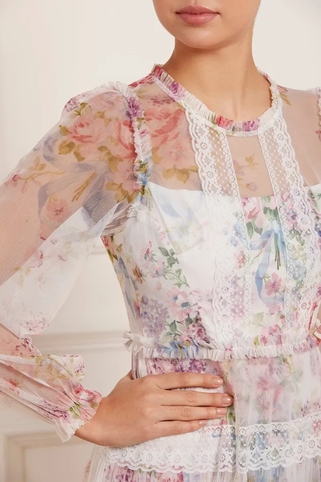 Needle and Thread Floral Wonder Ankle Gown Multi Women Printed Dresses