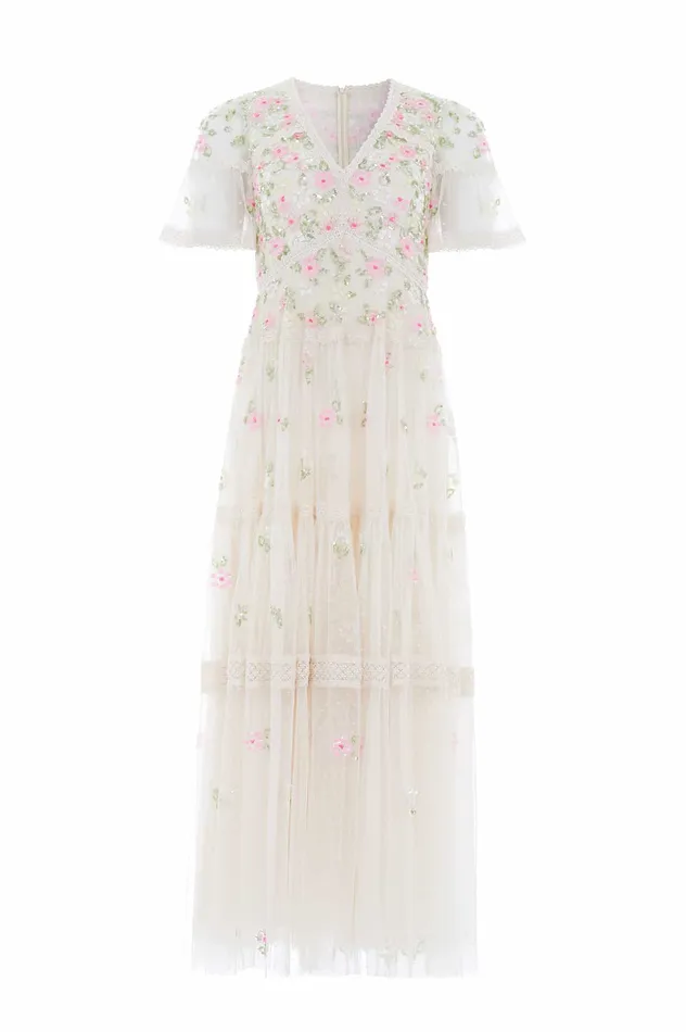 Needle and Thread Freesia Ditsy Ankle Gown Champagne Women Embellished Dresses Needle and Thread Freesia Ditsy Ankle Gown Champagne Women Embellished Dresses