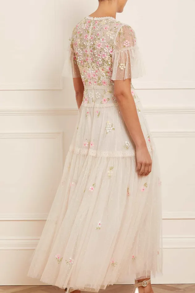 Needle and Thread Freesia Ditsy Ankle Gown Champagne Women Embellished Dresses Needle and Thread Freesia Ditsy Ankle Gown Champagne Women Embellished Dresses