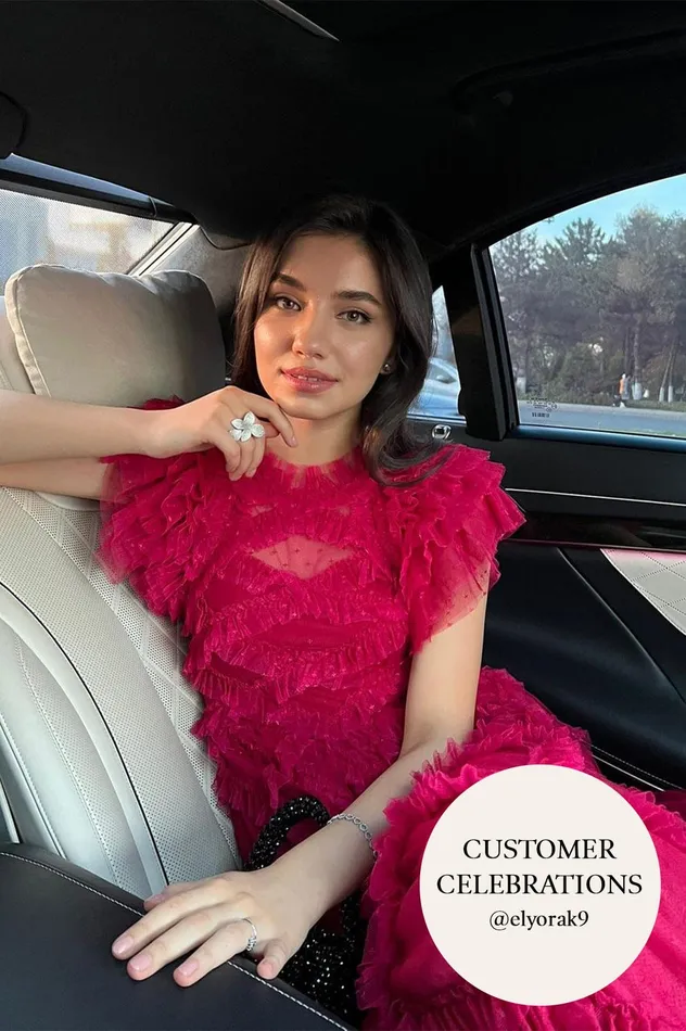 Needle and Thread Genevieve Ruffle Gown Red Women Evening Dresses