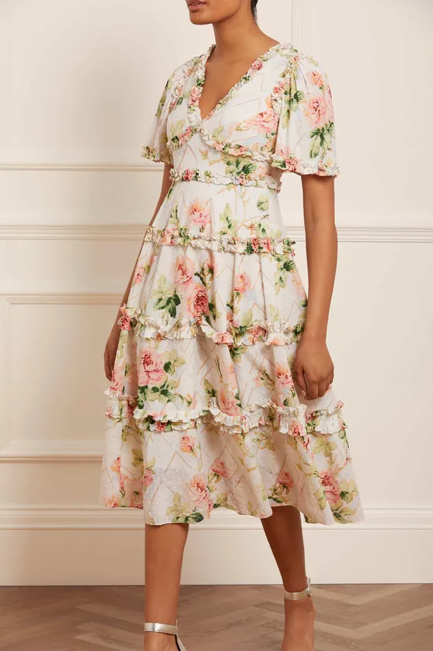 Needle and Thread Harlequin Rose Cotton Midaxi Dress Multi Women Printed Dresses Needle and Thread Harlequin Rose Cotton Midaxi Dress Multi Women Printed Dresses