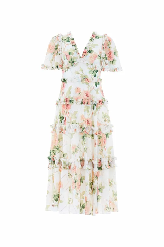 Needle and Thread Harlequin Rose Cotton Midaxi Dress Multi Women Printed Dresses Needle and Thread Harlequin Rose Cotton Midaxi Dress Multi Women Printed Dresses