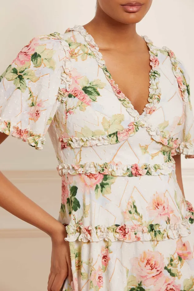 Needle and Thread Harlequin Rose Cotton Midaxi Dress Multi Women Printed Dresses Needle and Thread Harlequin Rose Cotton Midaxi Dress Multi Women Printed Dresses