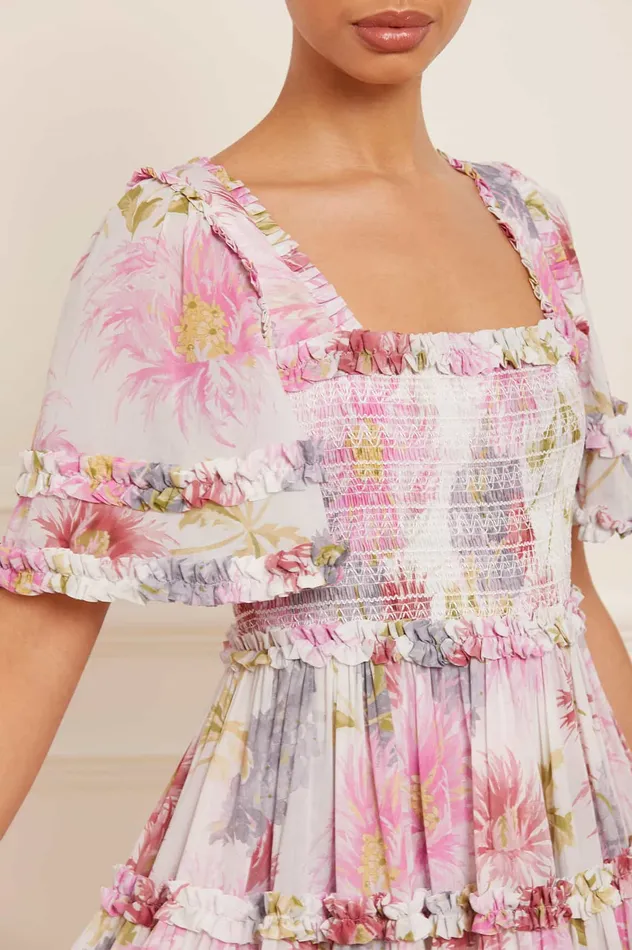 Needle and Thread Hummingbird Chiffon Smocked Micro Mini Dress Multi Women Day Dresses Needle and Thread Hummingbird Chiffon Smocked Micro Mini Dress Multi Women Day Dresses