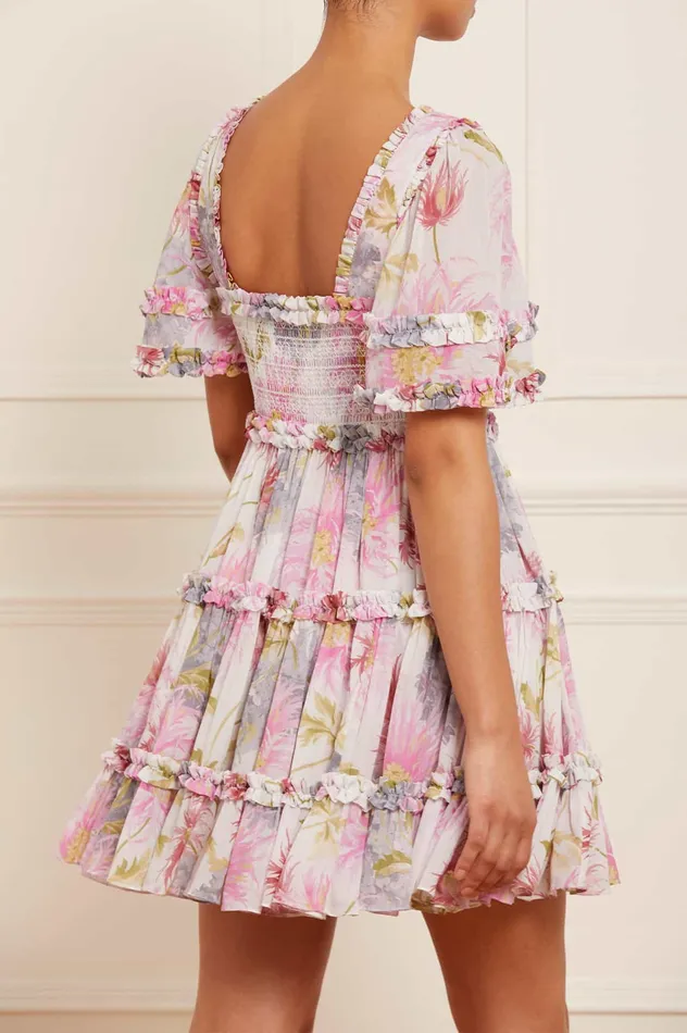Needle and Thread Hummingbird Chiffon Smocked Micro Mini Dress Multi Women Day Dresses Needle and Thread Hummingbird Chiffon Smocked Micro Mini Dress Multi Women Day Dresses