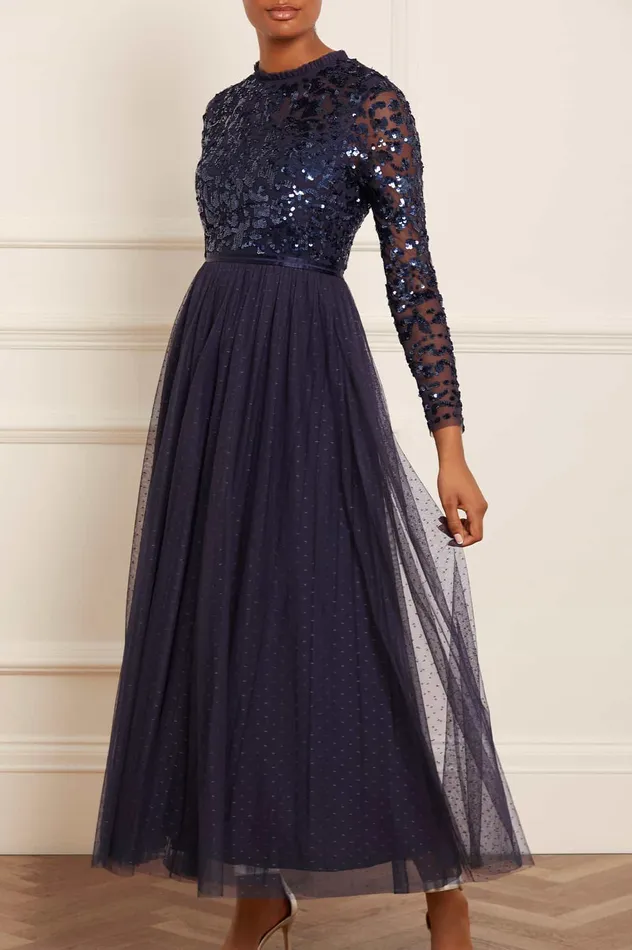 Needle and Thread Tempest Bodice Ankle Gown Blue Women Exclusives