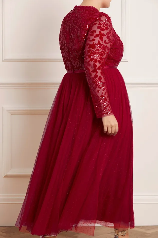Needle and Thread Tempest Bodice Ankle Gown Red Women Exclusives