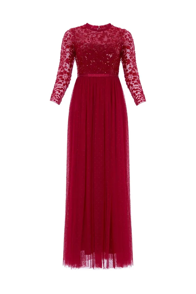 Needle and Thread Tempest Bodice Ankle Gown Red Women Exclusives