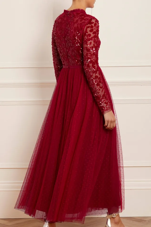 Needle and Thread Tempest Bodice Ankle Gown Red Women Exclusives