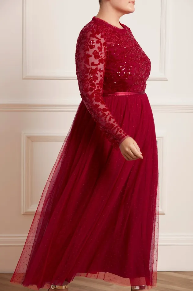 Needle and Thread Tempest Bodice Ankle Gown Red Women Exclusives