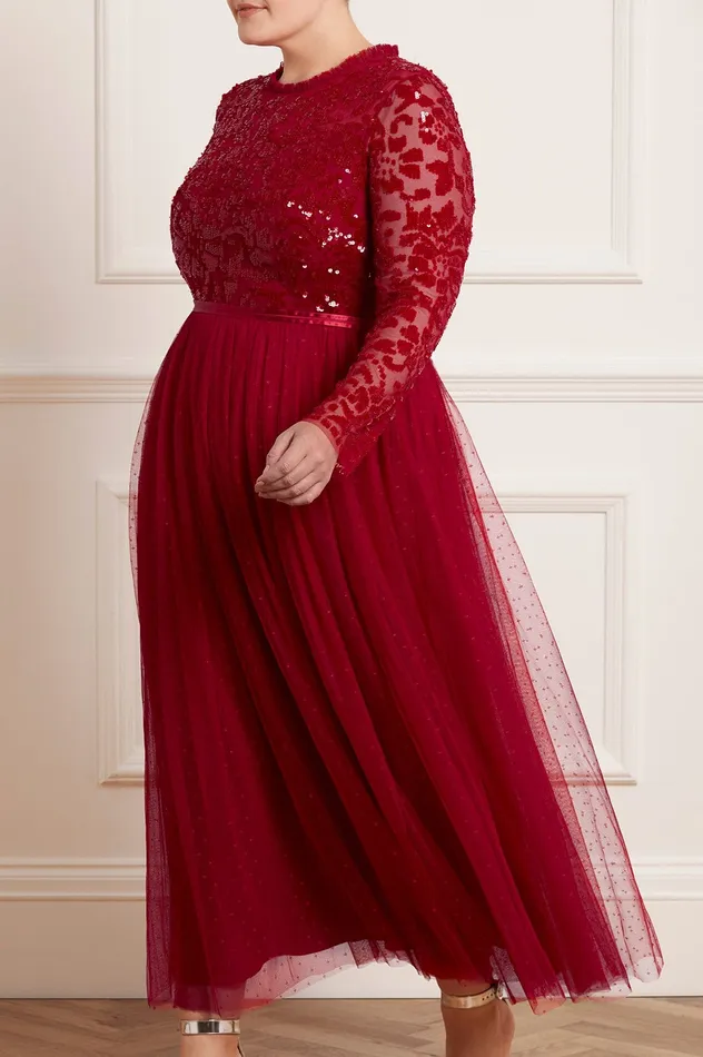 Needle and Thread Tempest Bodice Ankle Gown Red Women Exclusives