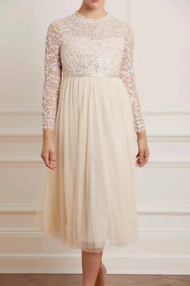 Needle and Thread Tempest Bodice Ballerina Dress Champagne Women Exclusives