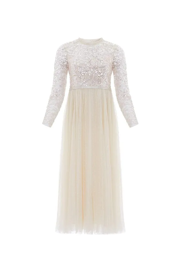 Needle and Thread Tempest Bodice Ballerina Dress Champagne Women Exclusives