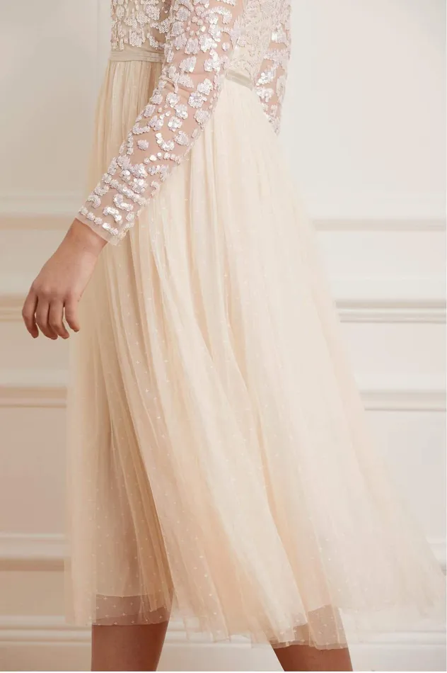 Needle and Thread Tempest Bodice Ballerina Dress Champagne Women Exclusives