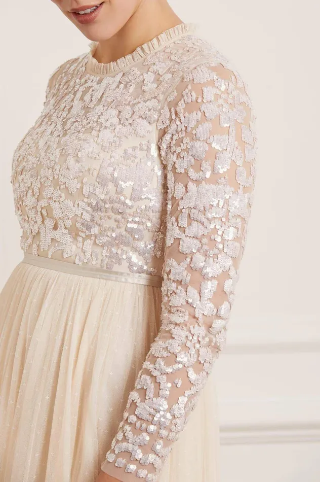 Needle and Thread Tempest Bodice Maxi Dress Champagne Women Embellished Dresses