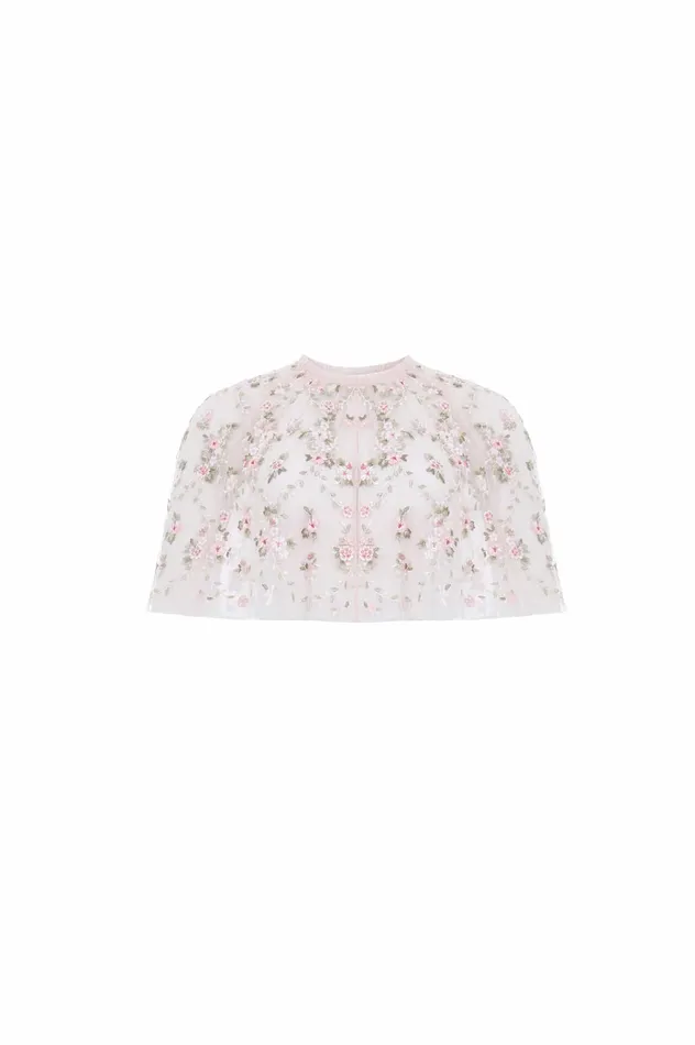 Needle and Thread Victoria Ditsy Short Cape Pink Women Capes