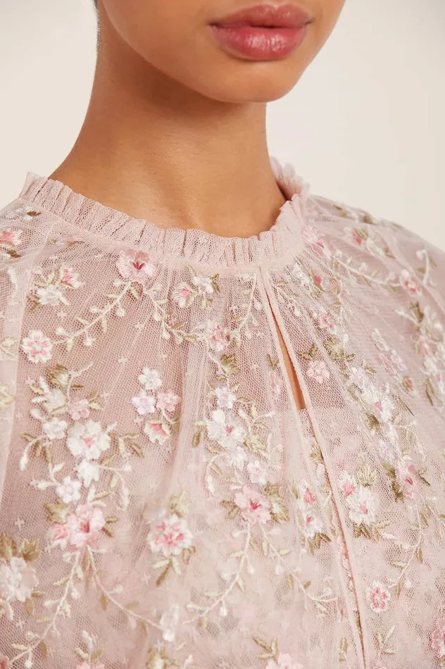 Needle and Thread Victoria Ditsy Short Cape Pink Women Capes