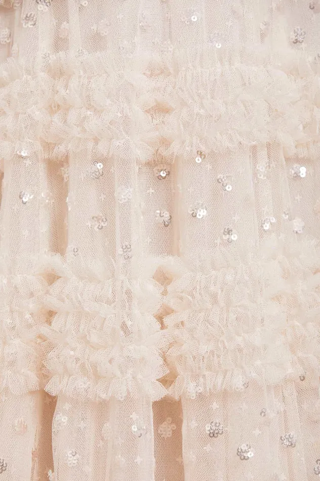 Needle and Thread Vivian VNeck Micro Mini Dress Champagne Women Embellished Dresses Needle and Thread Vivian VNeck Micro Mini Dress Champagne Women Embellished Dresses