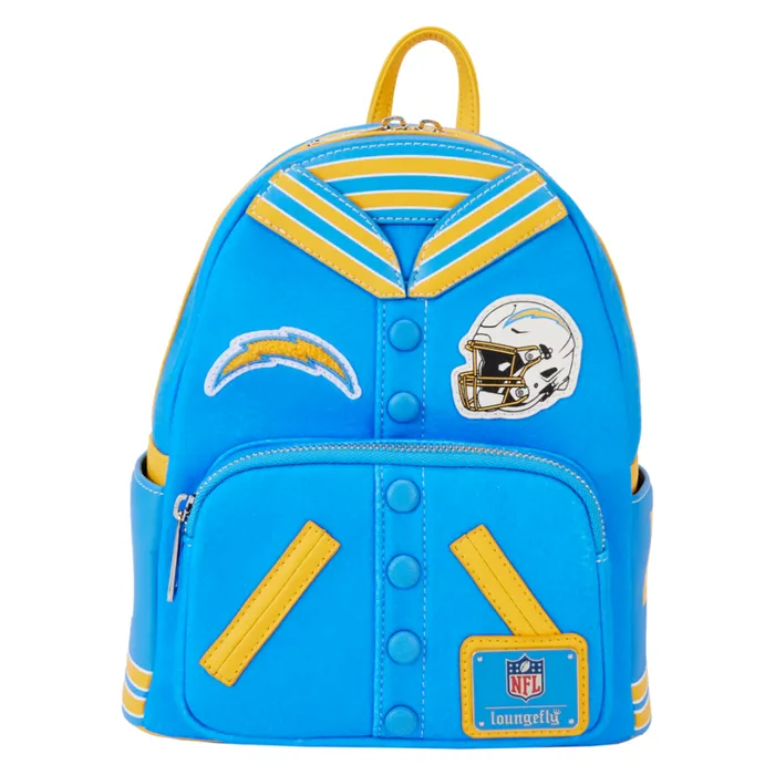 NFL Los Angeles Chargers Varsity Mini Backpack Unisex Loungefly Backpacks